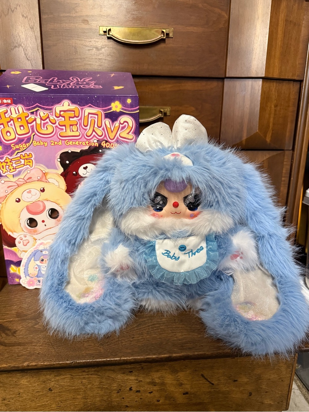 BB3 New Confirmed 400% Blue Plush Bunny Sugar Baby 2nd Gen